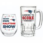 Beer & Stemless Wine Gift Set - New England Patriots 0