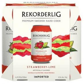 Rekorderlig Cider - Rekorderlig Strawberry Lime 11oz Cans (4 pack cans)